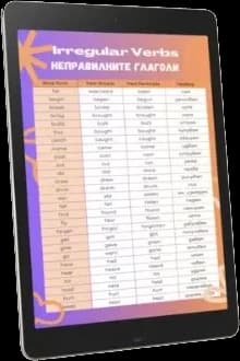 Таблица с неправилните глаголи