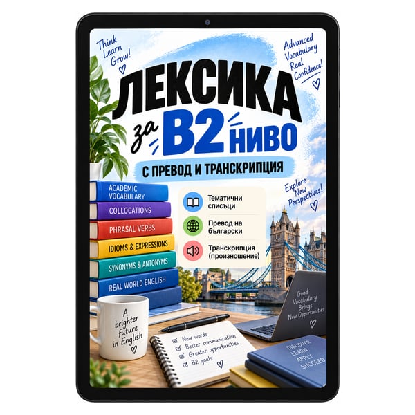 Лексика за B2 ниво с превод и транскрипция